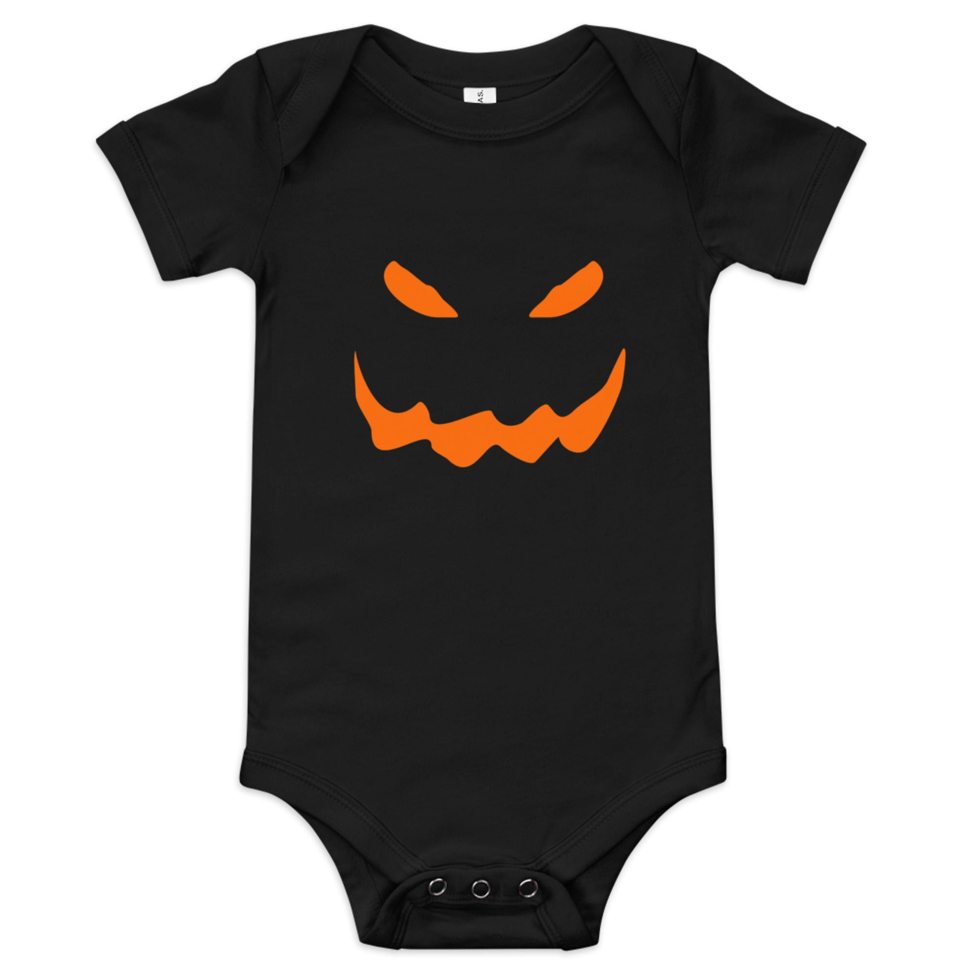 Pumpkin Face Baby short sleeve one piece