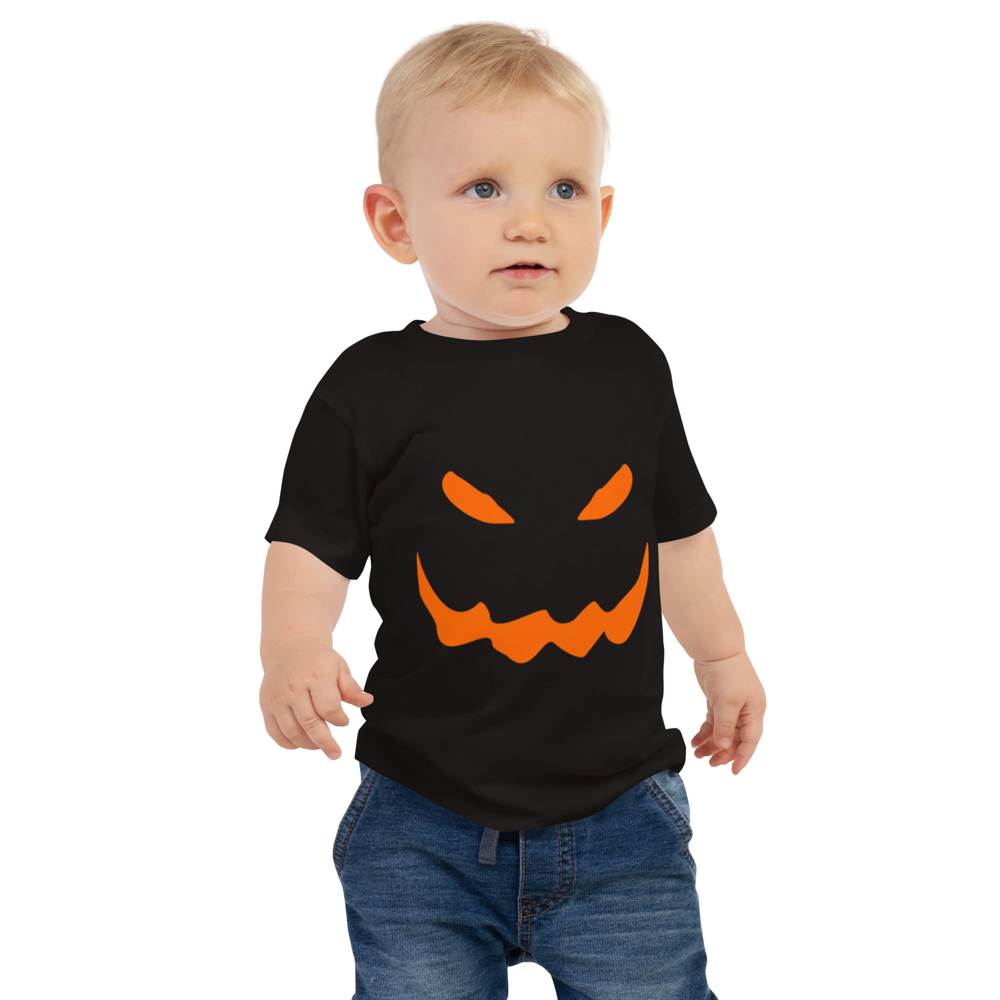 Pumpkin Face Baby Jersey Short Sleeve Tee