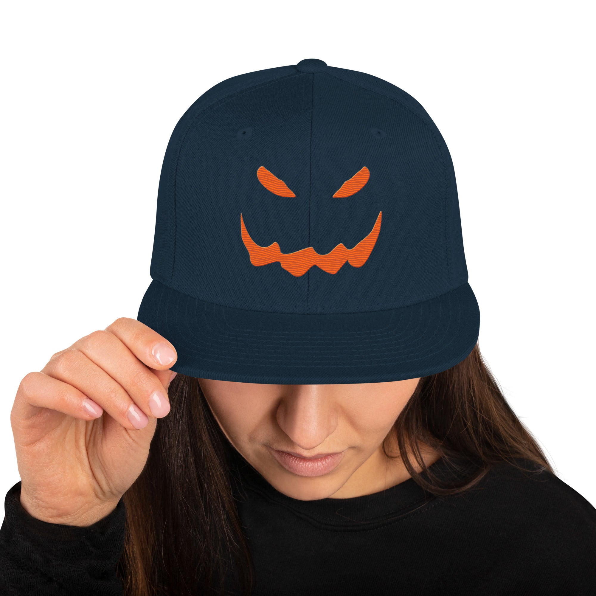 Pumpkin Face Snapback Hat