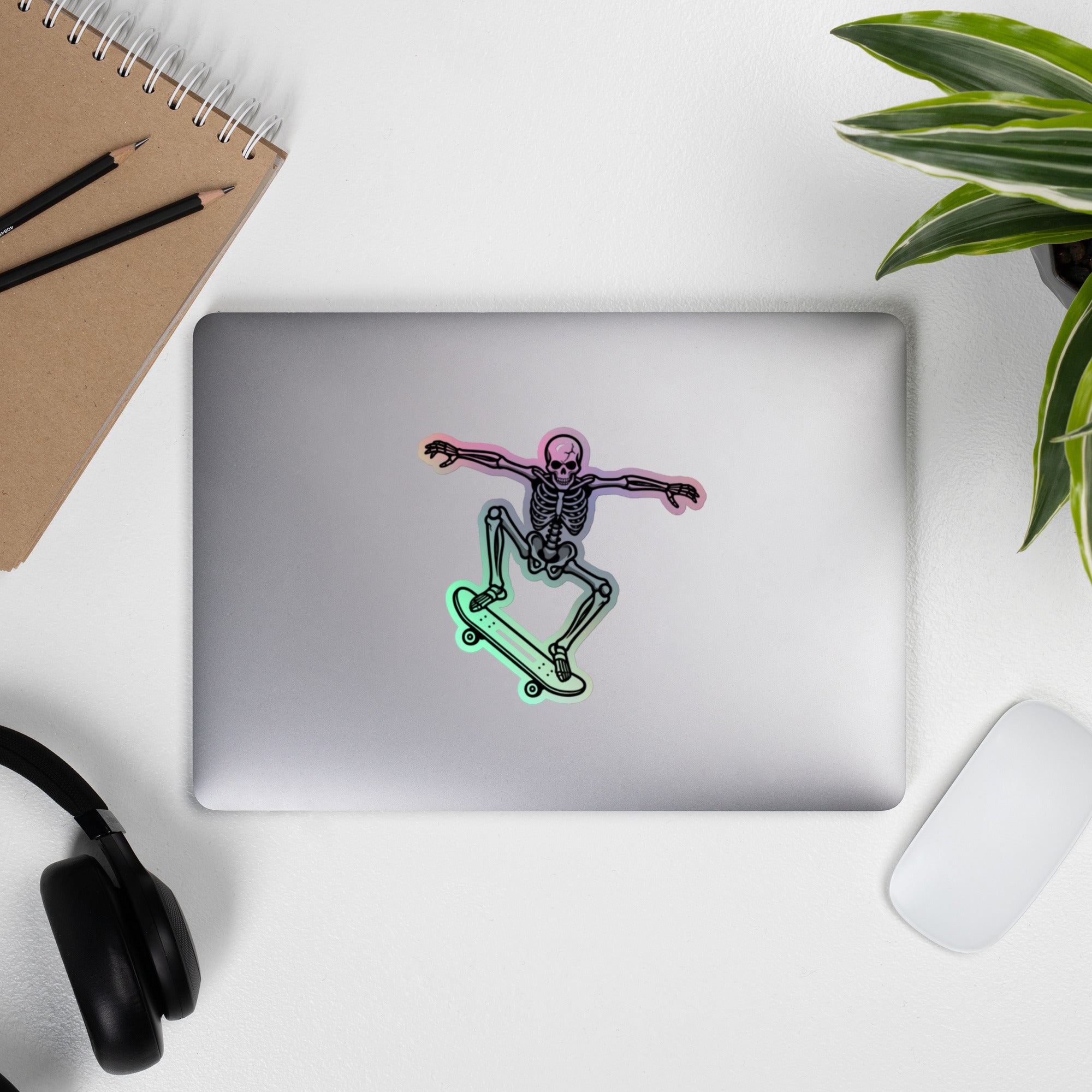 Skeleton Skater Holographic stickers