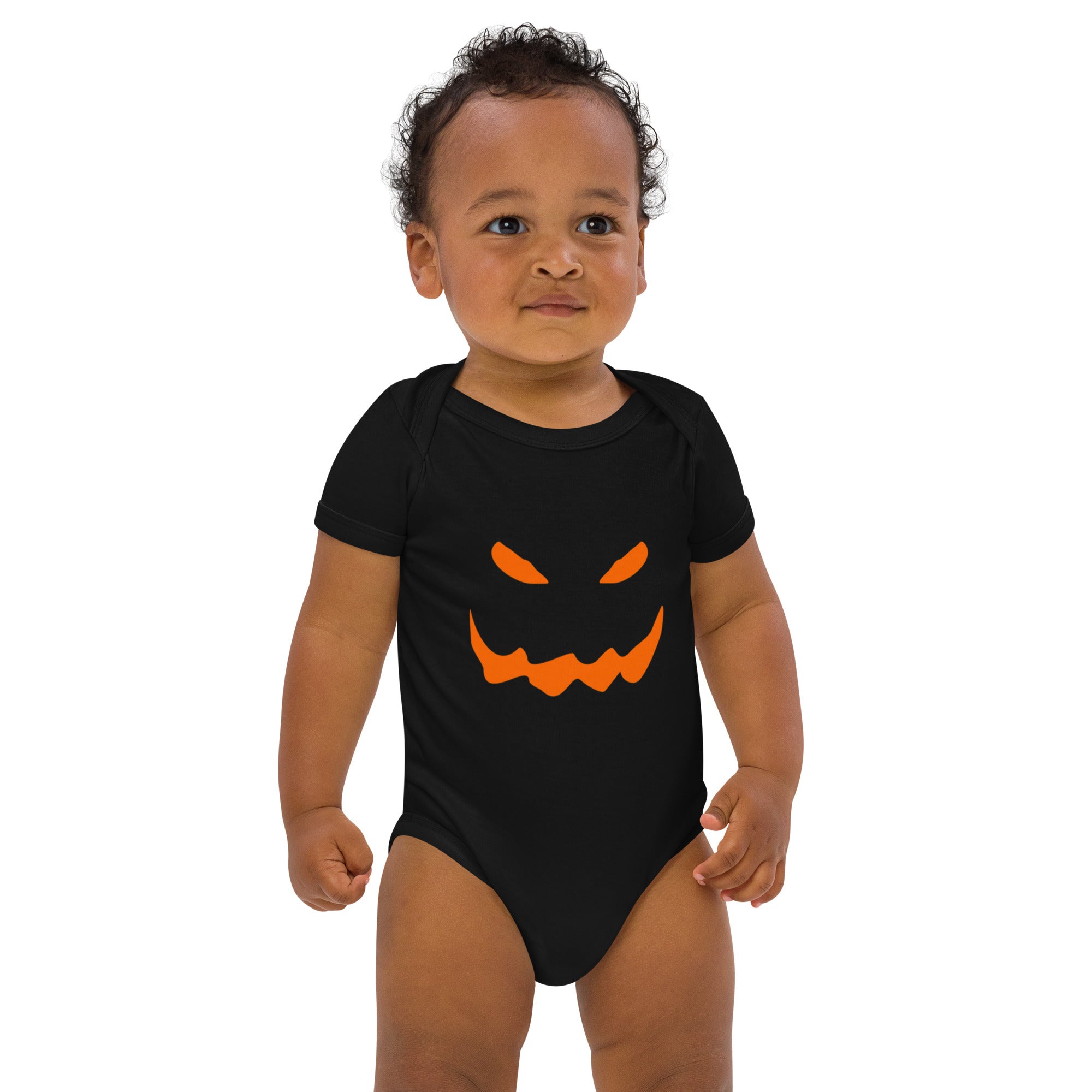 Pumpkin Face Organic cotton baby bodysuit